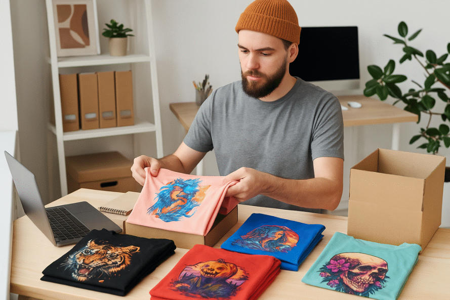 DTG custom tees ready to ship for a limited apparel drop