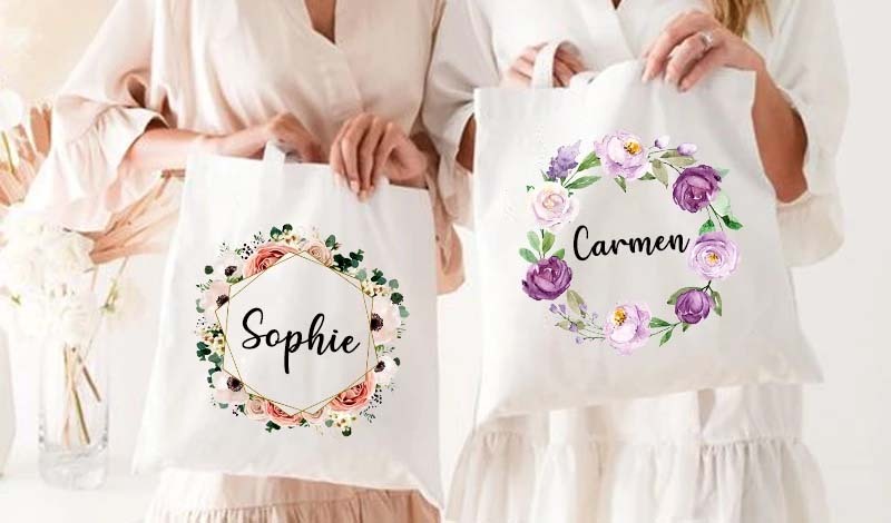 Custom Wedding Tote Bags