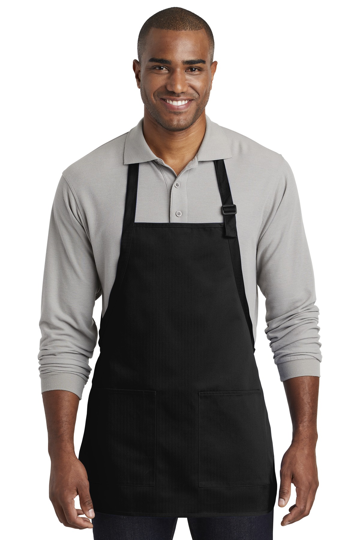 Port Authority ® Medium-Length Two-Pocket Bib Apron.
