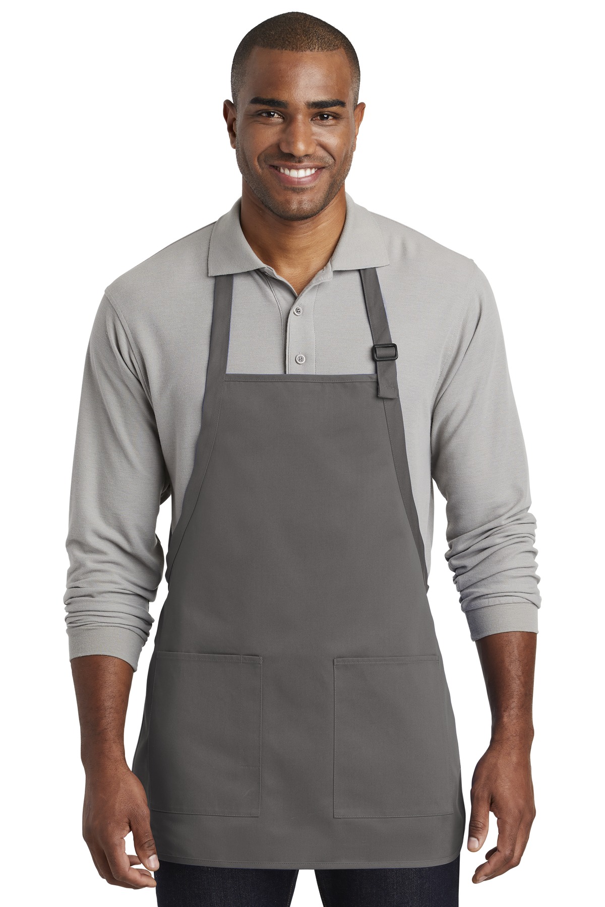 Port Authority ® Medium-Length Two-Pocket Bib Apron. - Image 3