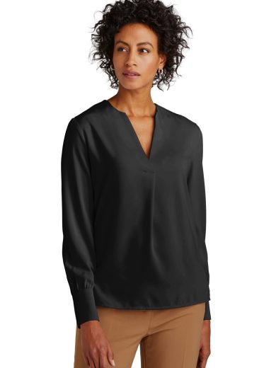 Brooks Brothers® Women's Open-Neck Satin Blouse