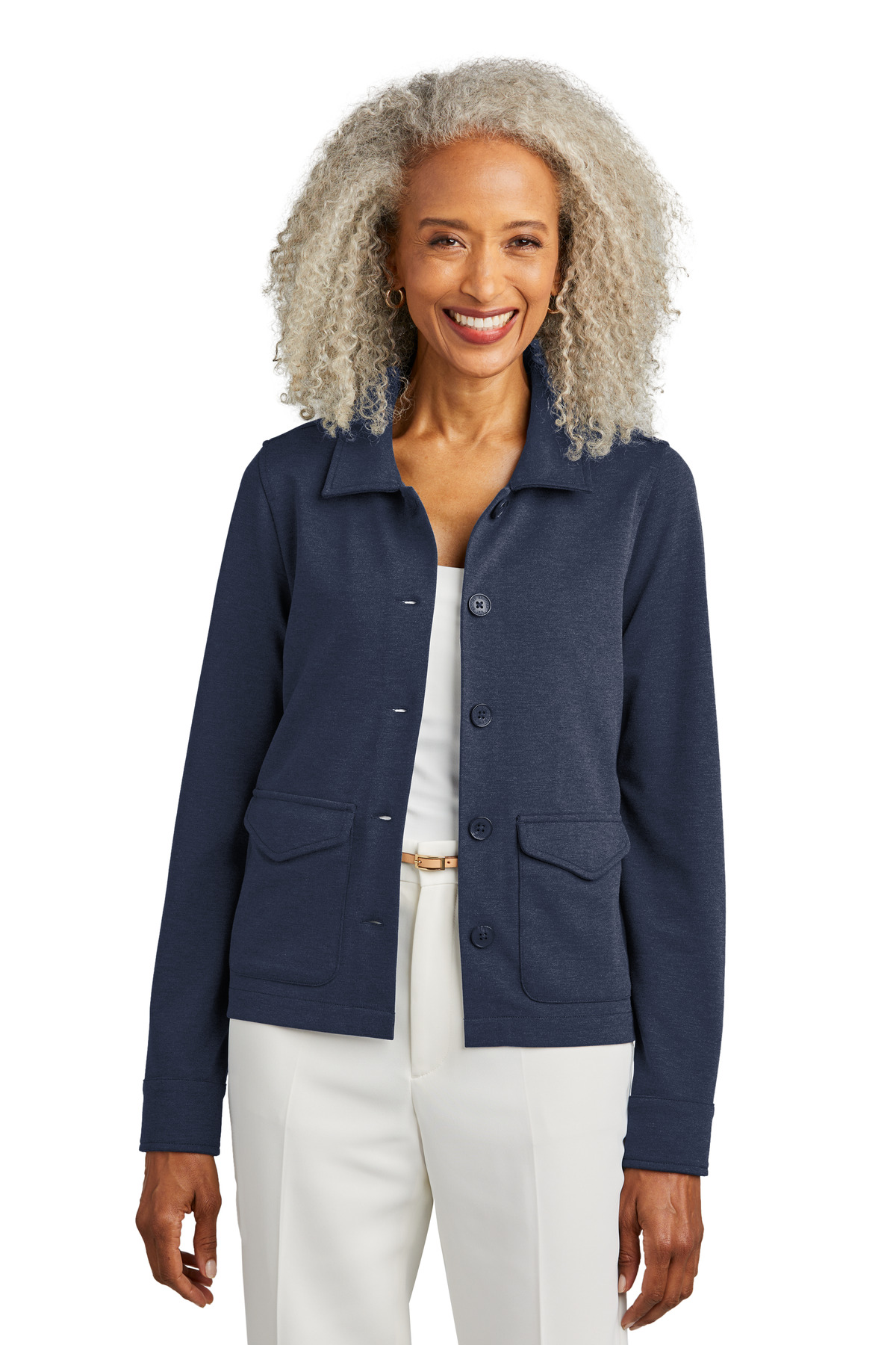Brooks Brothers® Women's Mid-Layer Stretch Button Jacket - Image 2