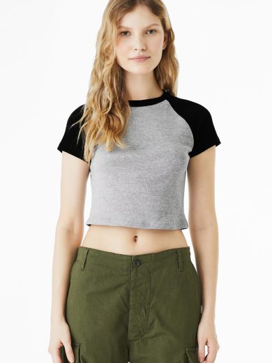 BELLA+CANVAS® Women's Micro Rib Raglan Baby Tee