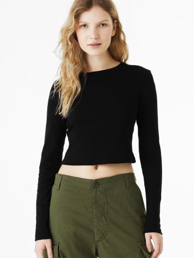 BELLA+CANVAS® Women's Micro Rib Long Sleeve Baby Tee