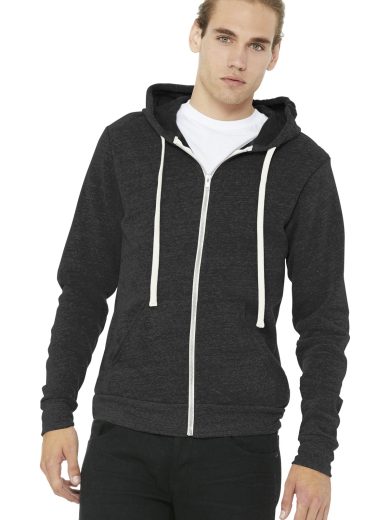 BELLA+CANVAS ® Unisex Triblend Sponge Fleece Full-Zip Hoodie.