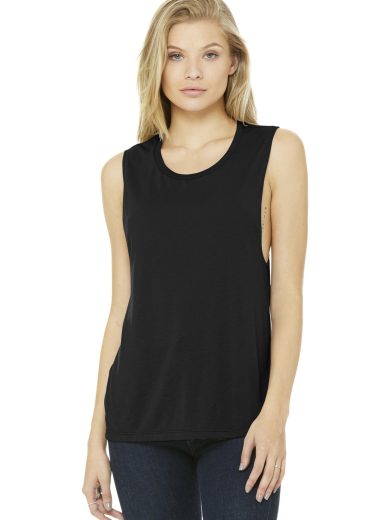 BELLA+CANVAS ® Women's Flowy Scoop Muscle Tank.