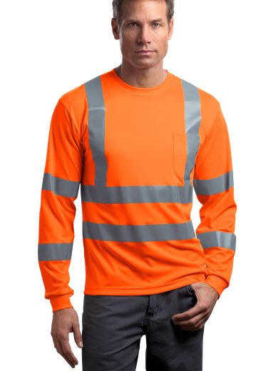 CornerStone® - ANSI 107 Class 3 Long Sleeve Snag-Resistant Reflective T-Shirt.
