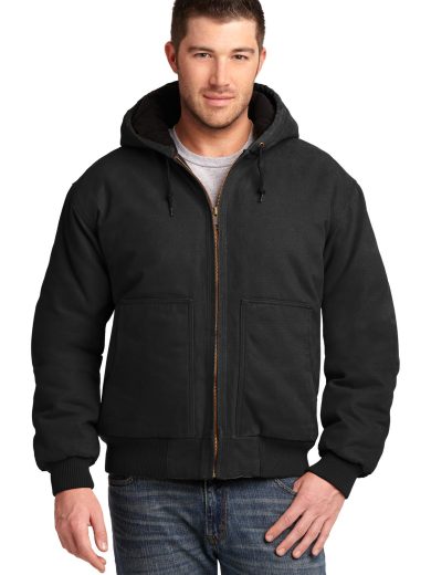 CornerStone® Washed Duck Cloth Insulated Hooded Work Jacket.