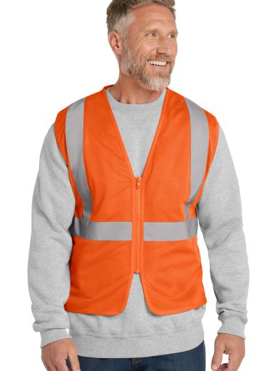 CornerStone ® ANSI 107 Class 2 Economy Mesh Zippered Vest.