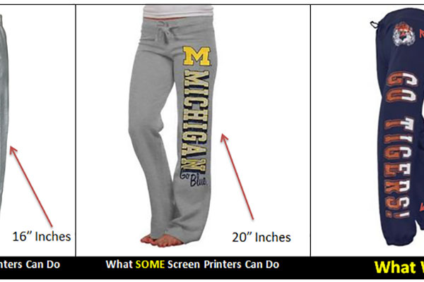 Custom Sweatpants Writing Down Leg