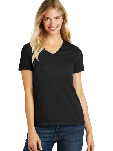 District® Women's Perfect Blend® CVC V-Neck Tee.