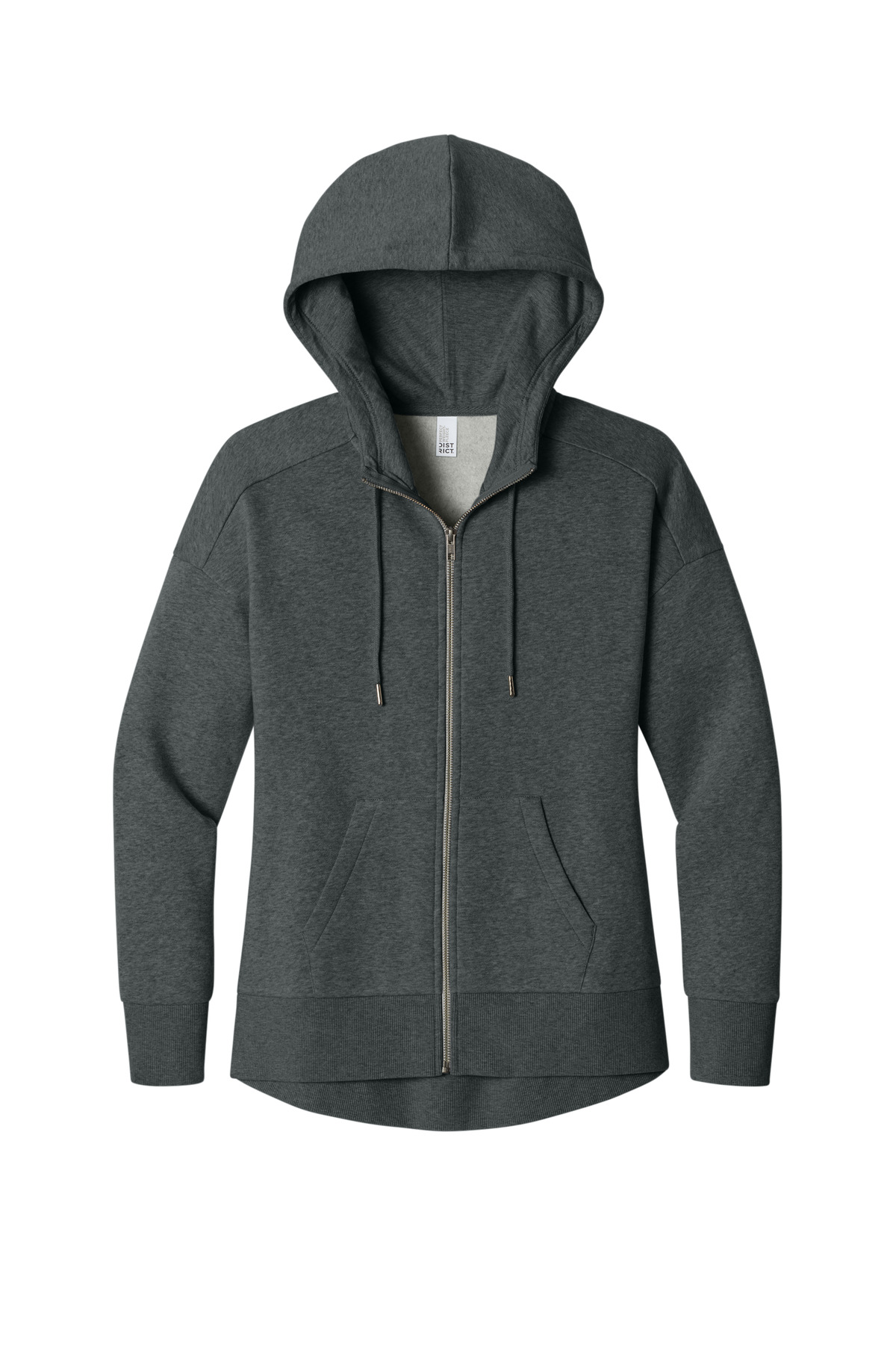 District ® Women's Perfect Weight ® Fleece Drop Shoulder Full-Zip Hoodie - Image 3