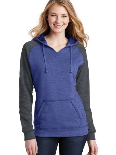 District® Women's Lightweight Fleece Raglan Hoodie.