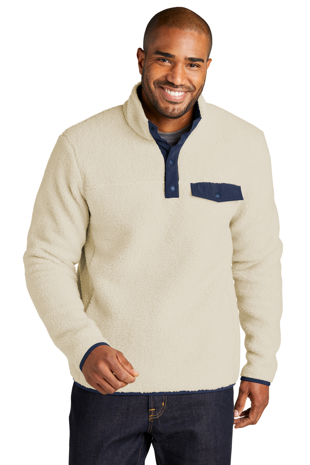 Port Authority® Camp Fleece Snap Pullover - Image 2