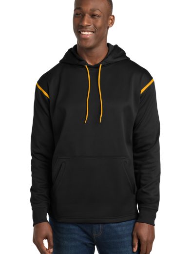 Sport-Tek® Tech Fleece Colorblock Hooded Sweatshirt.
