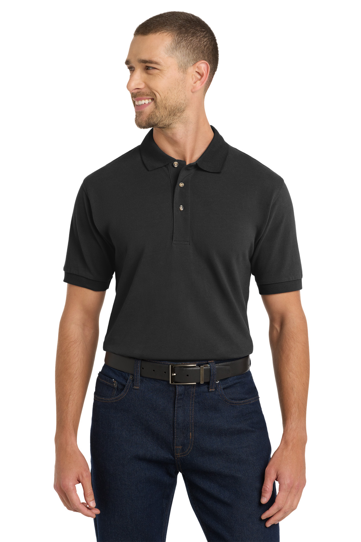 Port Authority® Heavyweight Cotton Pique Polo.