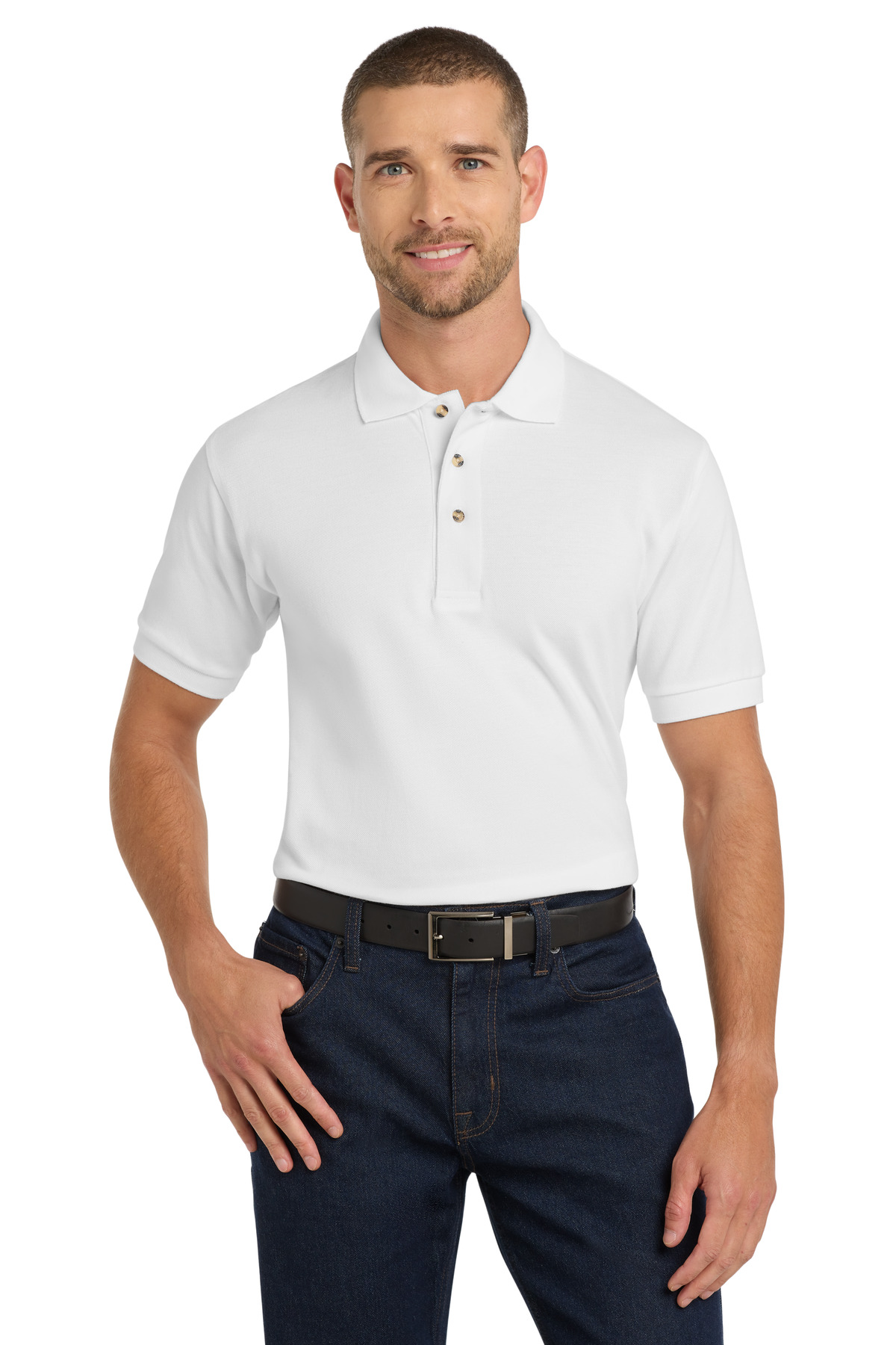 Port Authority® Heavyweight Cotton Pique Polo. - Image 2