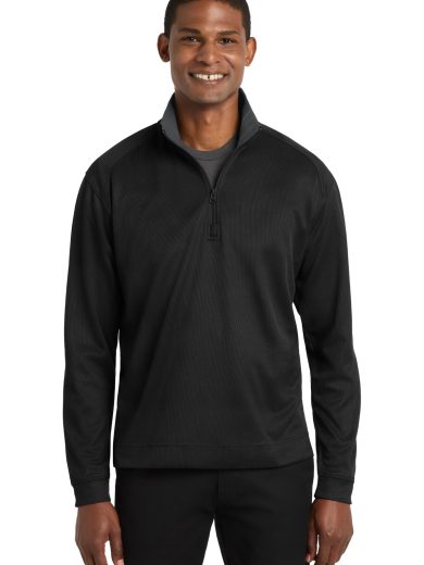 Port Authority® Vertical Texture 1/4-Zip Pullover.