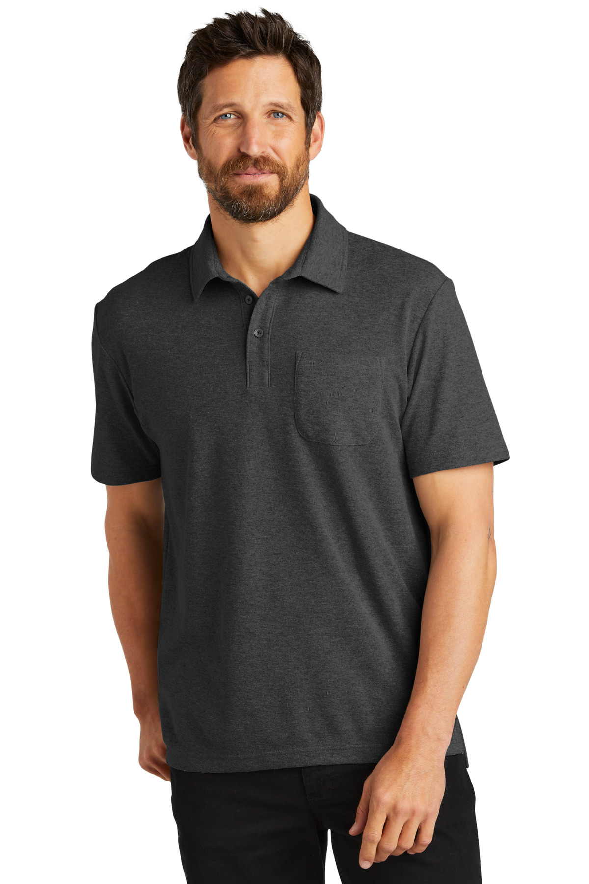 Port Authority® C-FREE® Cotton Blend Pique Pocket Polo - Image 3