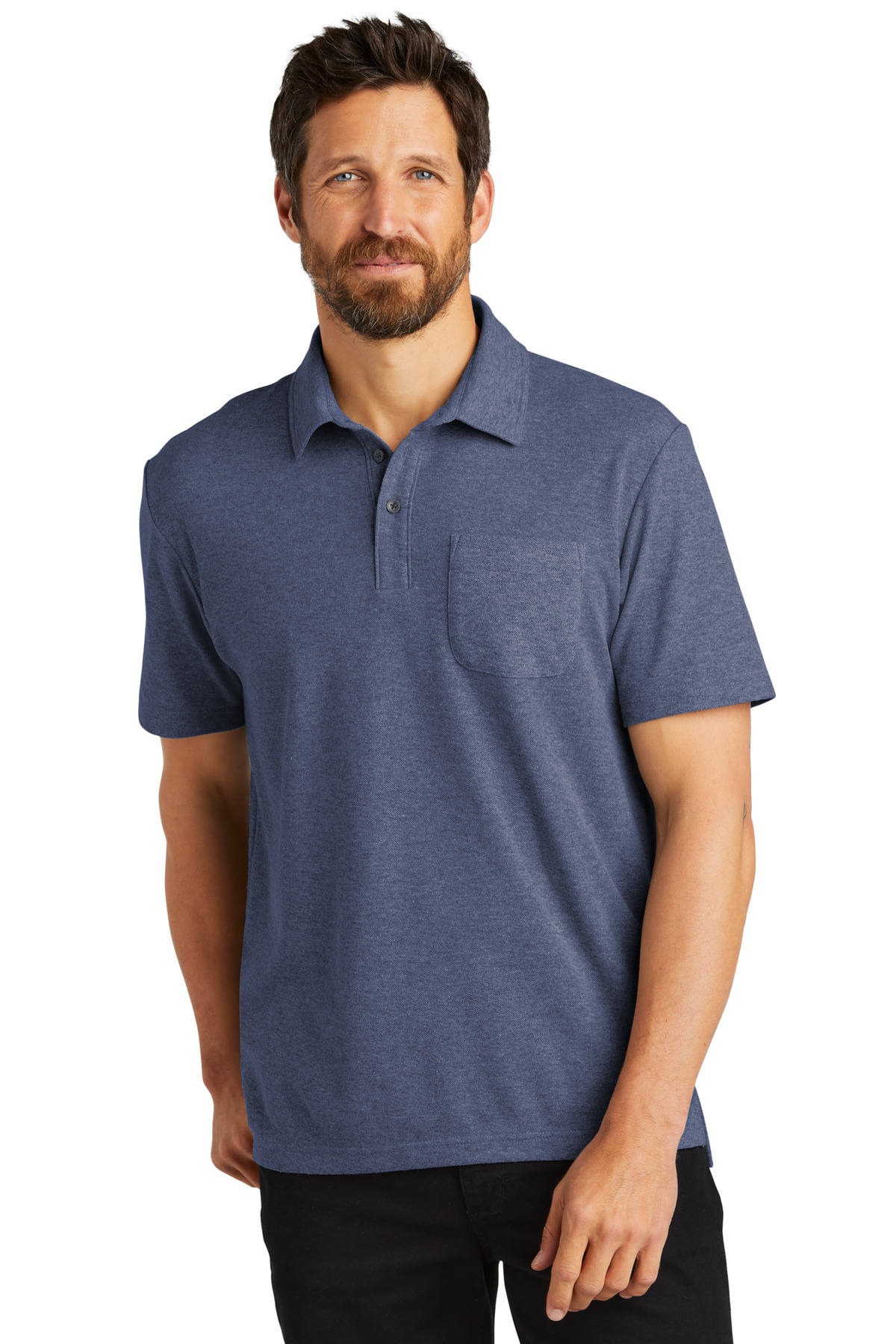 Port Authority® C-FREE® Cotton Blend Pique Pocket Polo - Image 2