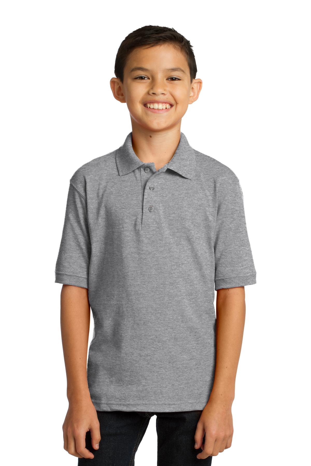 Port & Company® Youth Core Blend Jersey Knit Polo. - Image 4