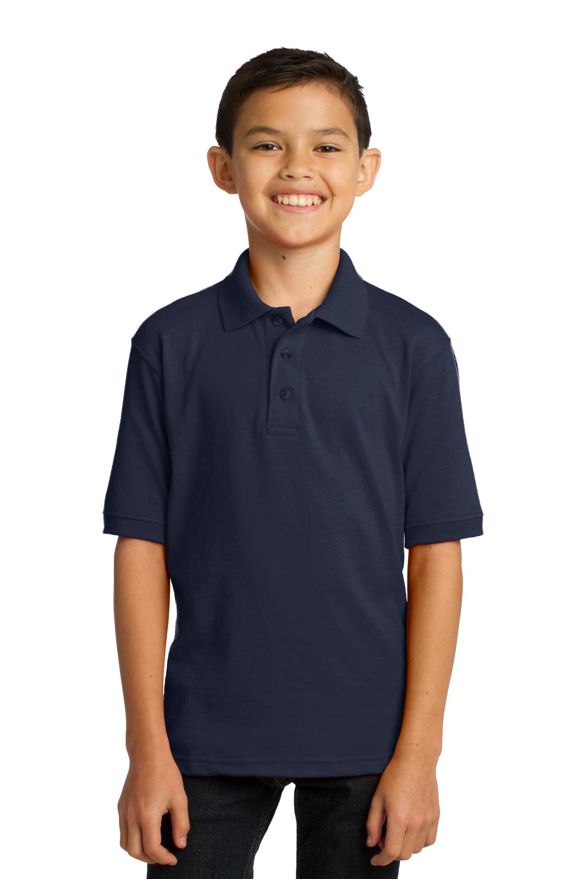 Port & Company® Youth Core Blend Jersey Knit Polo. - Image 3