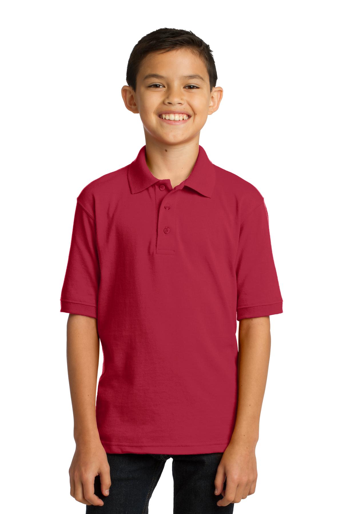 Port & Company® Youth Core Blend Jersey Knit Polo. - Image 6