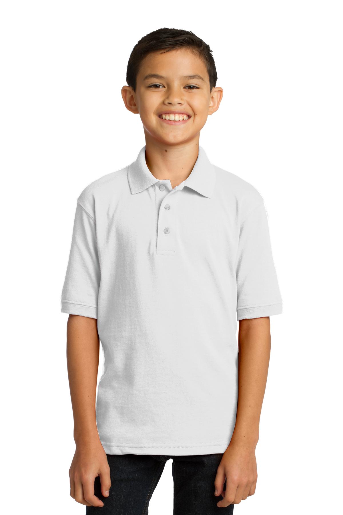 Port & Company® Youth Core Blend Jersey Knit Polo. - Image 2