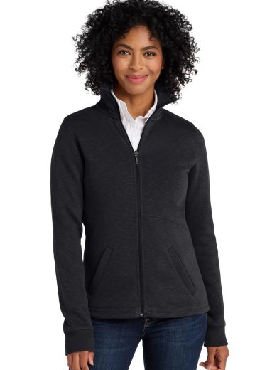 Port Authority® Women's Slub Fleece Full-Zip Jacket.