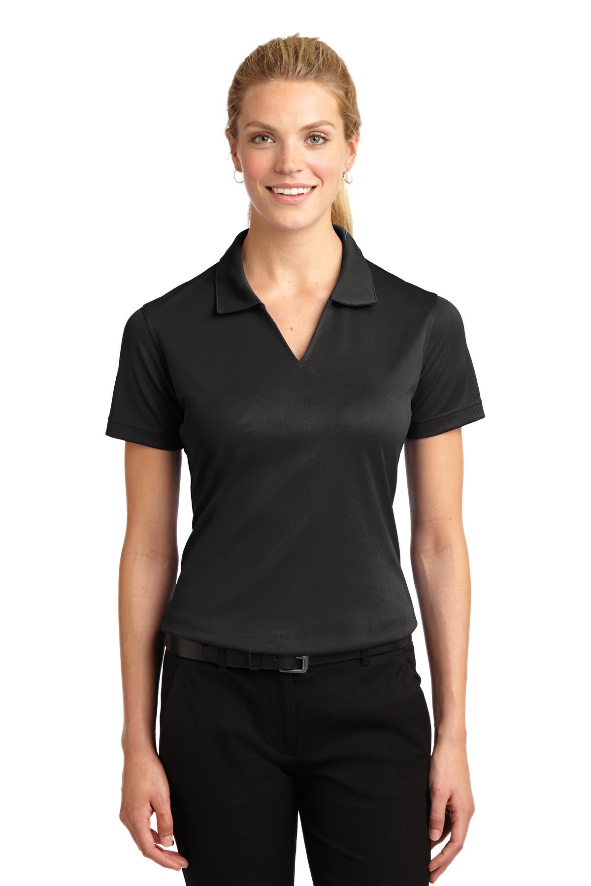 Sport-Tek® Women's Dri-Mesh® V-Neck Polo.