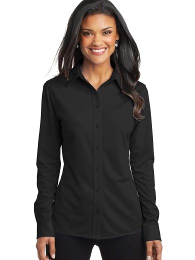 Port Authority® Women's Dimension Knit Dress Shirt.