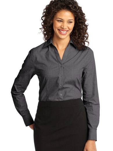 Port Authority® Women's Crosshatch Easy Care Shirt.