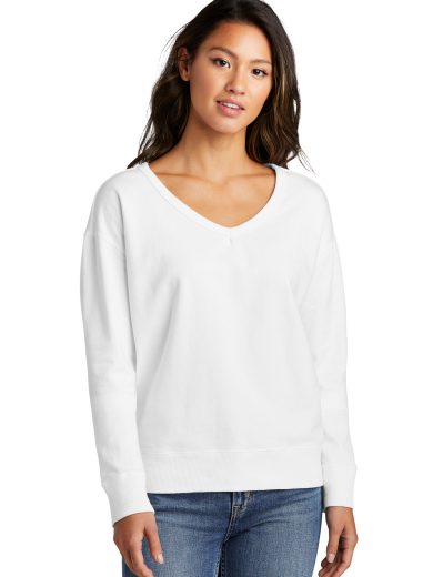 Port & Company® Women's Beach Wash® Garment-Dyed V-Neck Sweatshirt