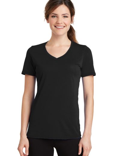 Port & Company® Women's Performance Blend V-Neck Tee.
