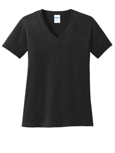 Port & Company® Women's Core Cotton V-Neck Tee.
