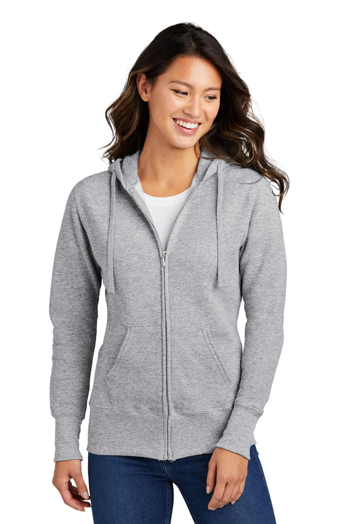 Port & Company® Women's Core Fleece Full-Zip Hooded Sweatshirt. - Image 5