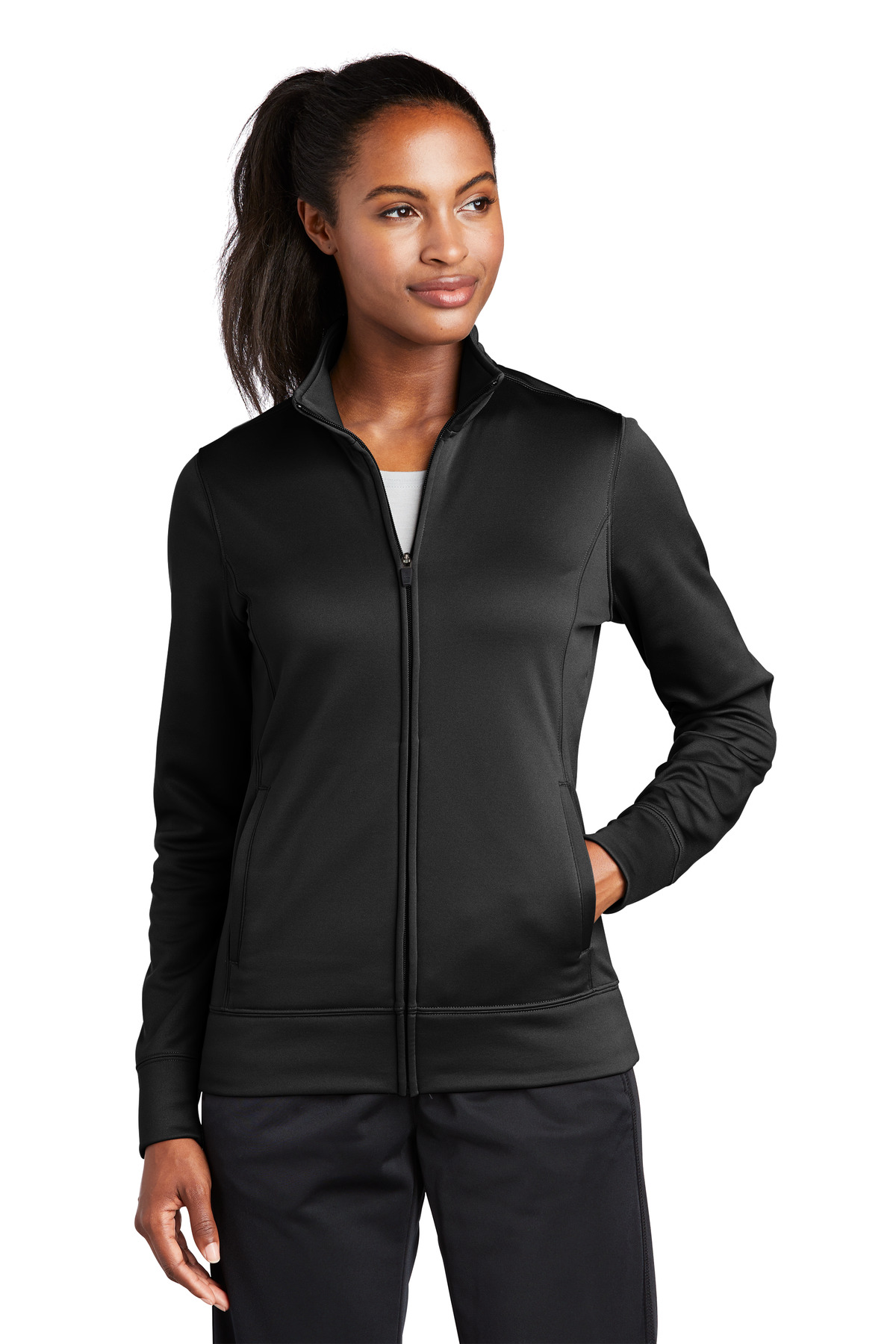 Sport-Tek® Women's Sport-Wick® Fleece Full-Zip Jacket.