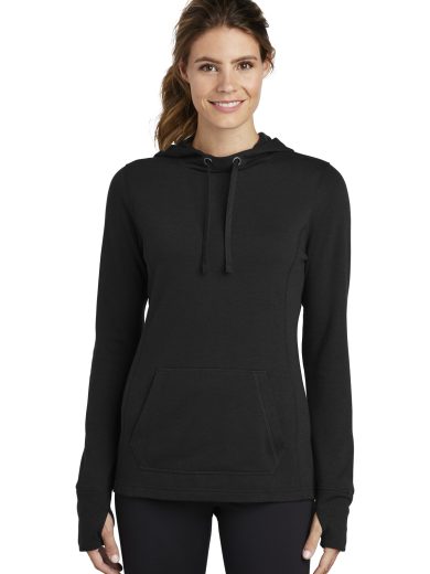 Sport-Tek ® Women's PosiCharge ® Tri-Blend Wicking Fleece Hooded Pullover.