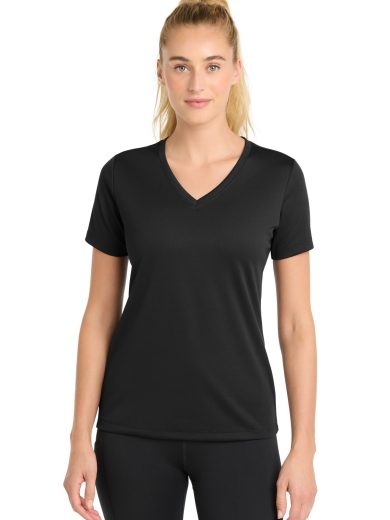 Sport-Tek® Women's PosiCharge® RacerMesh® V-Neck Tee.