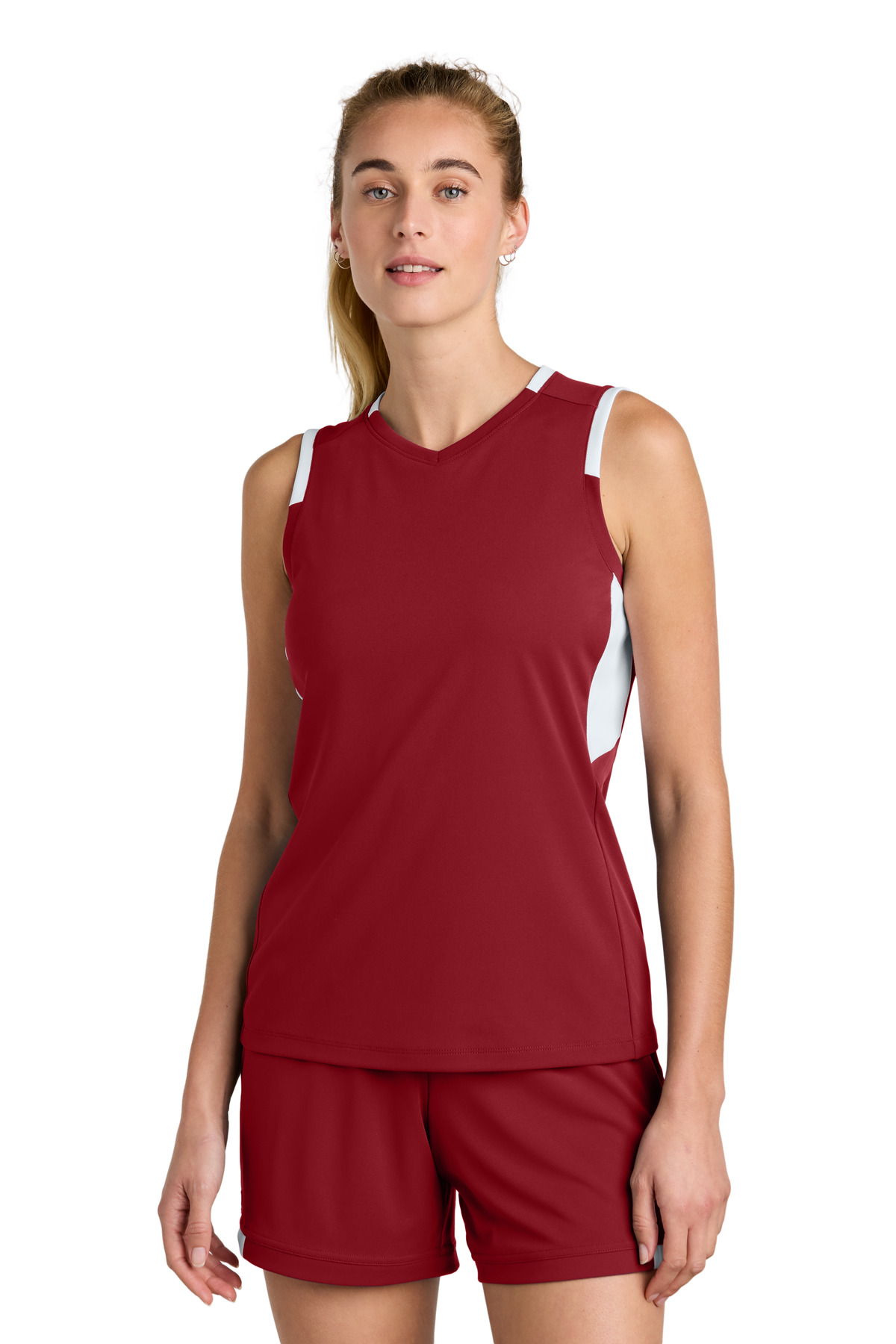 Sport-Tek® Women's Club Sleeveless V-Neck - Image 2
