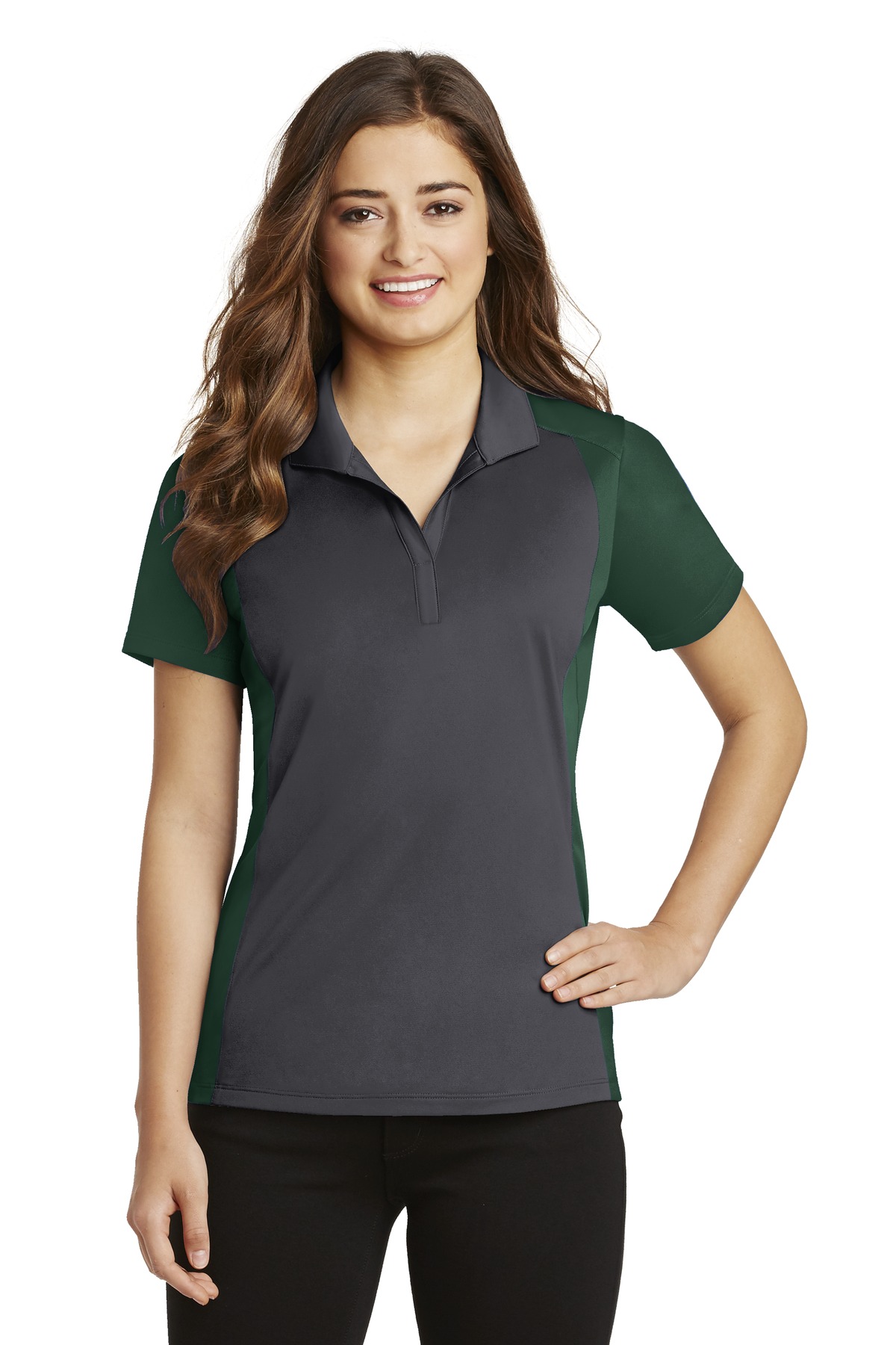Sport-Tek® Women's Colorblock Micropique Sport-Wick® Polo. - Image 5