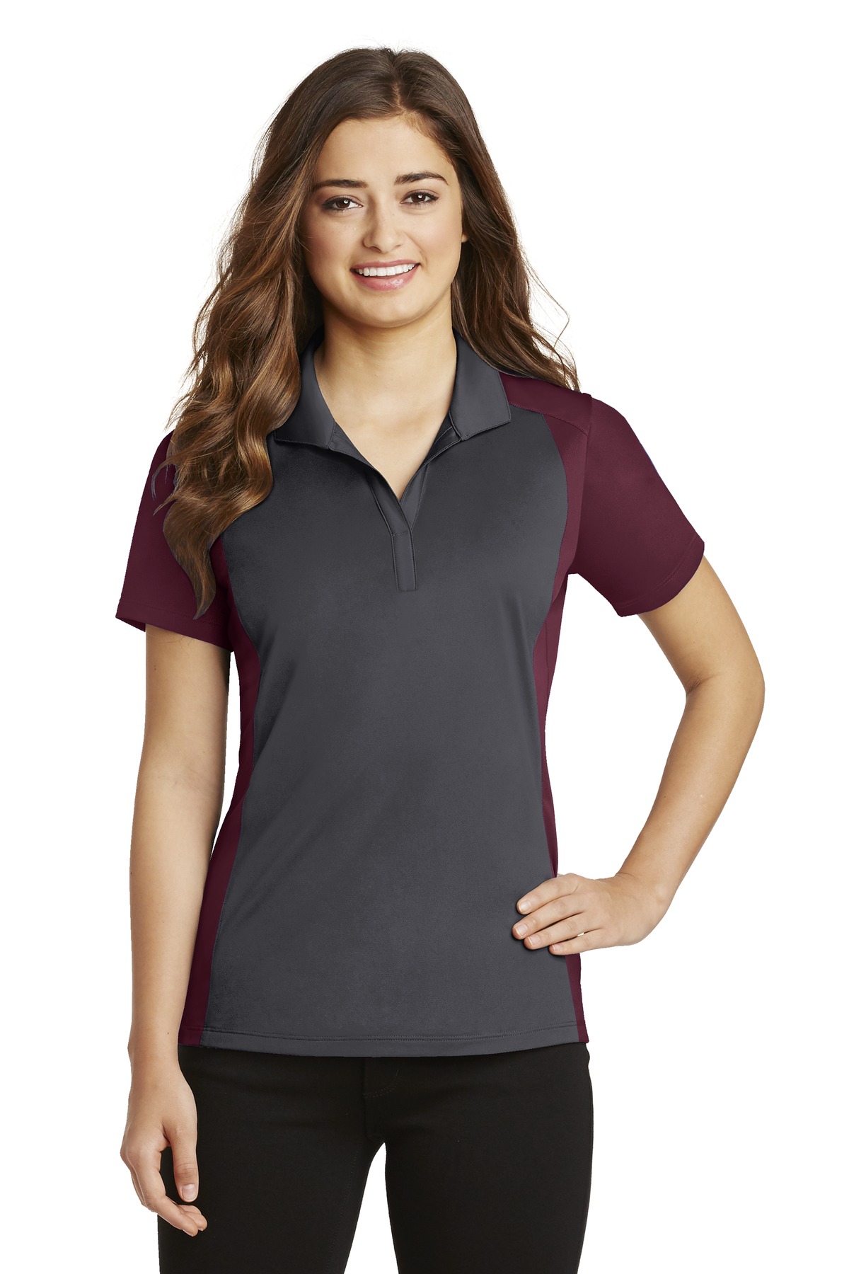 Sport-Tek® Women's Colorblock Micropique Sport-Wick® Polo. - Image 4