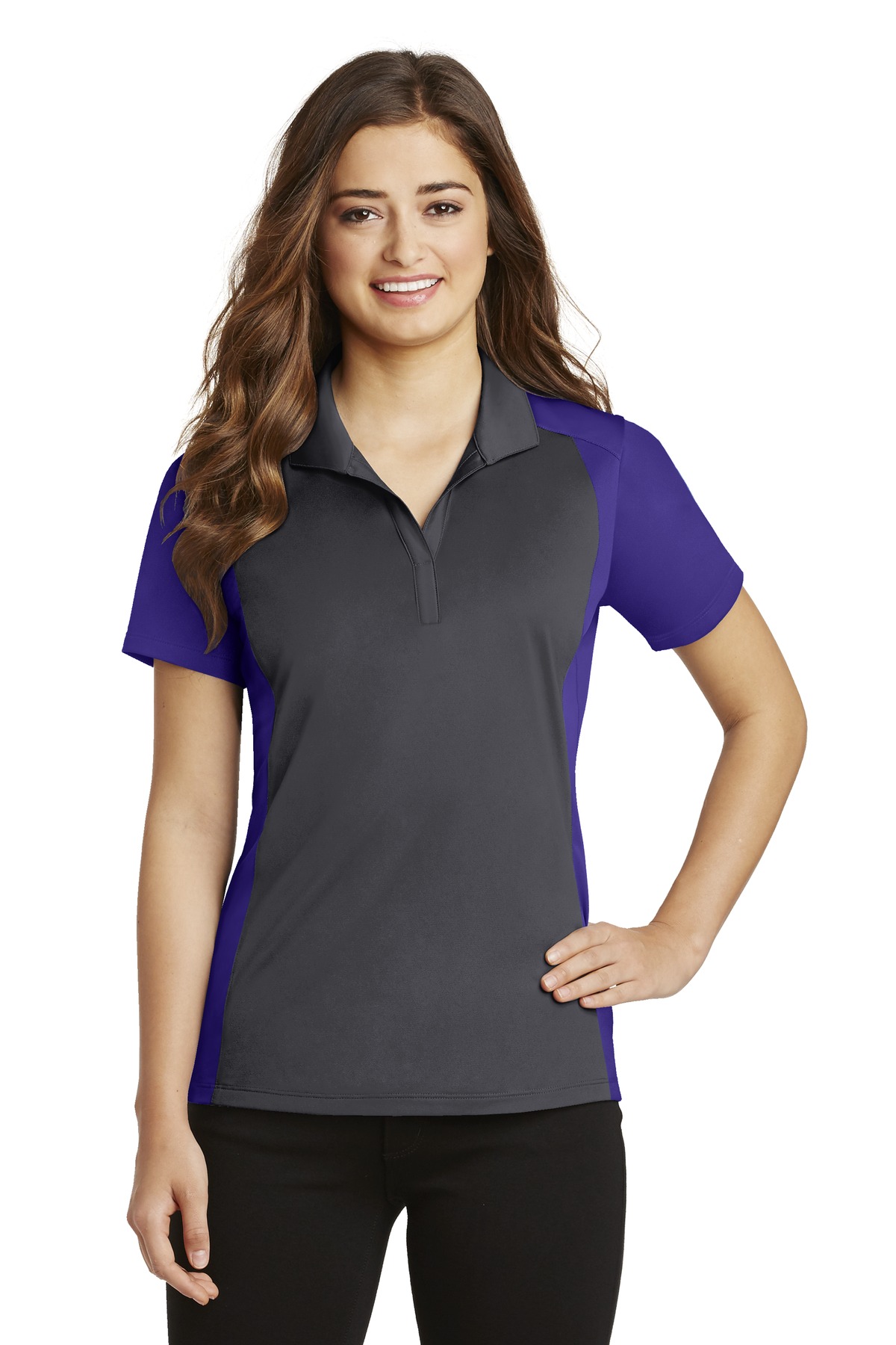 Sport-Tek® Women's Colorblock Micropique Sport-Wick® Polo. - Image 6