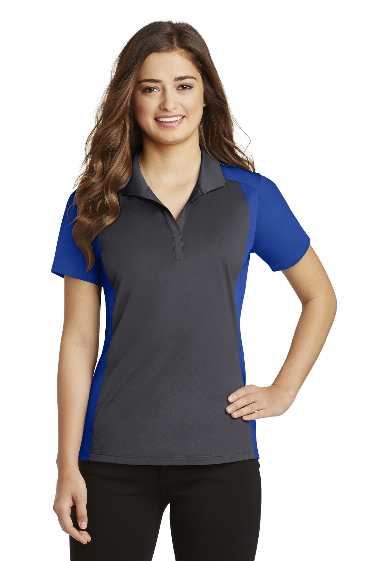 Sport-Tek® Women's Colorblock Micropique Sport-Wick® Polo. - Image 3