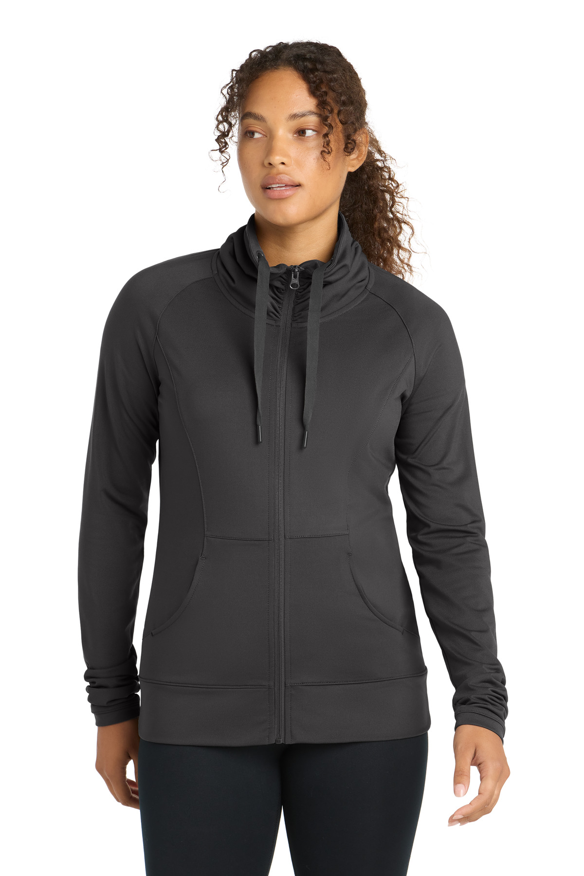 Sport-Tek® Women's Sport-Wick® Stretch Full-Zip Jacket. - Image 4
