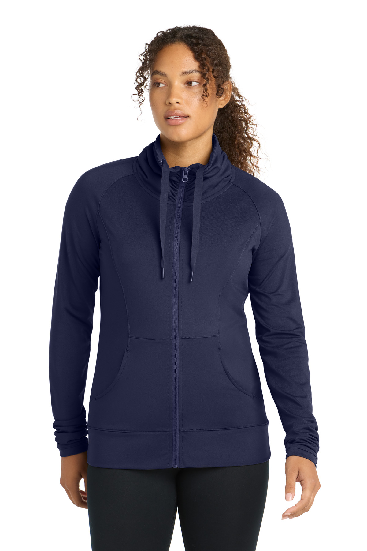 Sport-Tek® Women's Sport-Wick® Stretch Full-Zip Jacket. - Image 3