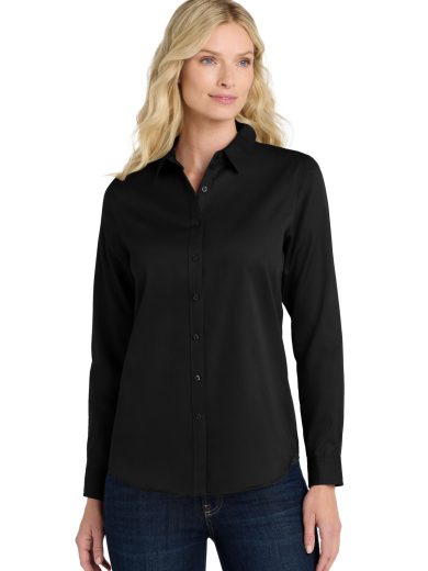 Port Authority® Women's Long Sleeve SuperPro React™Twill Shirt.