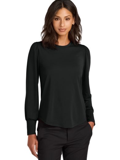 Mercer+Mettle® Women's Stretch Jersey Long Sleeve Blouson Top