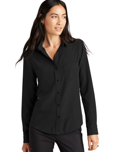 Mercer+Mettle® Women's Stretch Crepe Long Sleeve Camp
