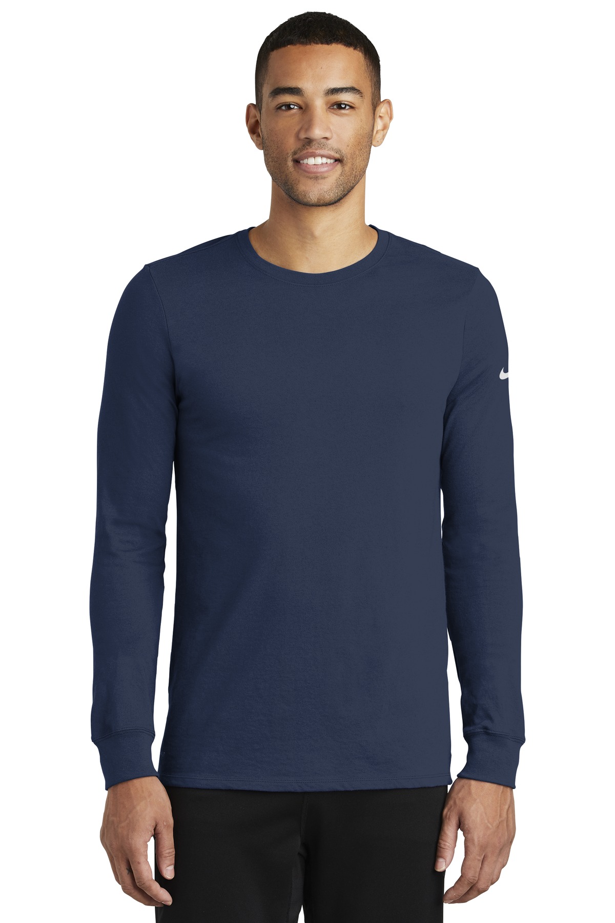 Nike Dri-FIT Cotton/Poly Long Sleeve Tee. - Image 3